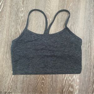 Dark grey Aerie Offline longline sports bra size medium
